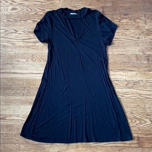 Black V Neck Dress